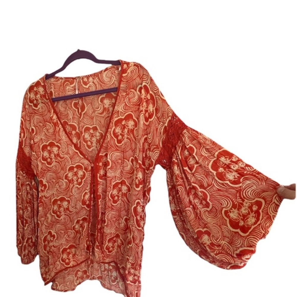 FREE PEOPLE boho chic blouse. Sz XS/S
